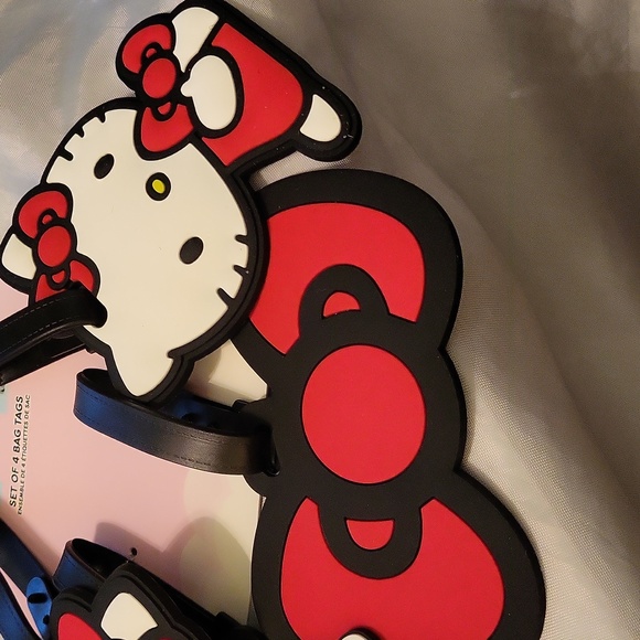 Hello Kitty luggage tag 4pc set new on - Picture 3 of 4